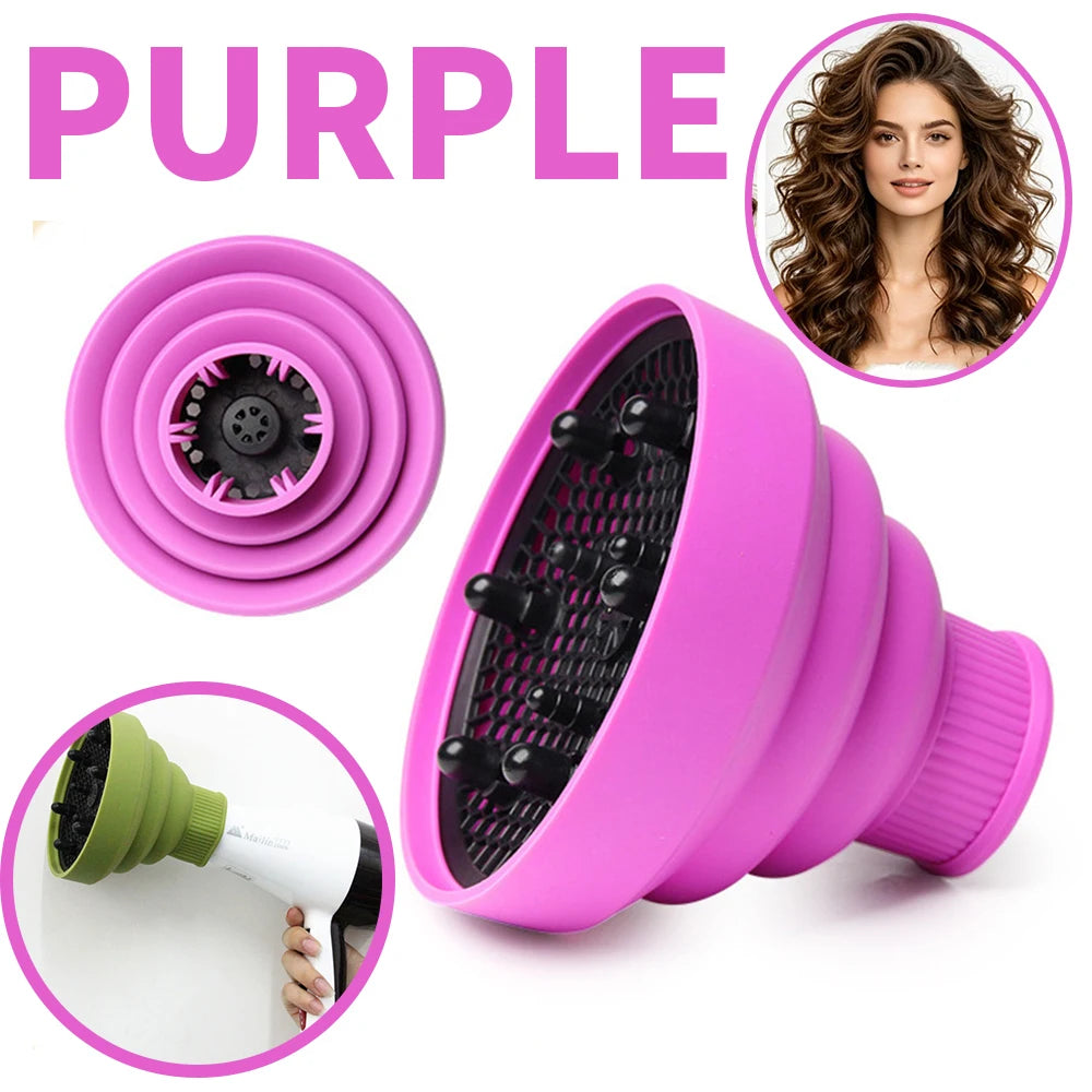 Foldable Silicone Hair Dryer Diffuser Attachment
