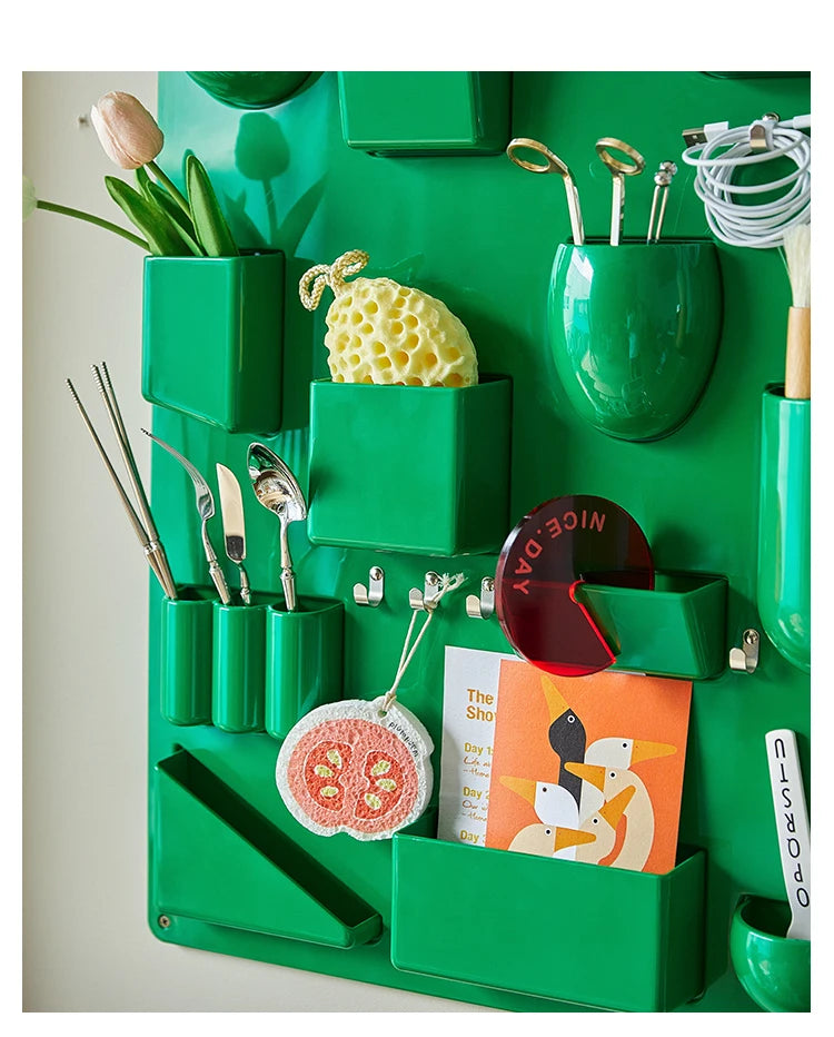 Wall-Mounted Modular Storage Organiser Board