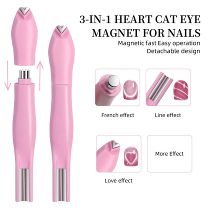 3-in-1 Cat Eye Nail Magnetic Stick