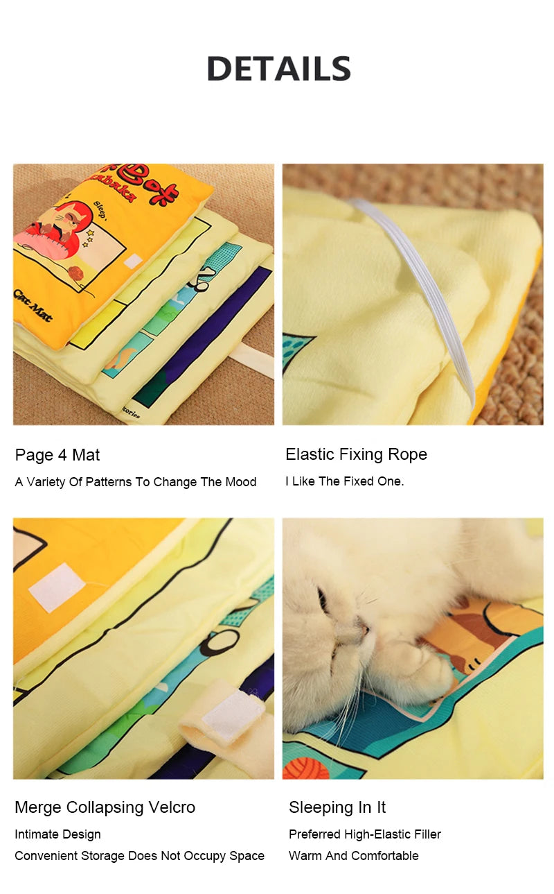 Book Style Foldable Pet Bed Mat