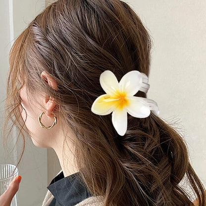 Hawaiian Gradient Flower Hair Claw Clip