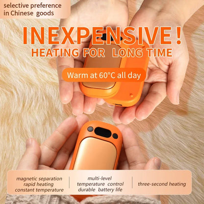 Rechargeable Magnetic Hand Warmer with LCD Display