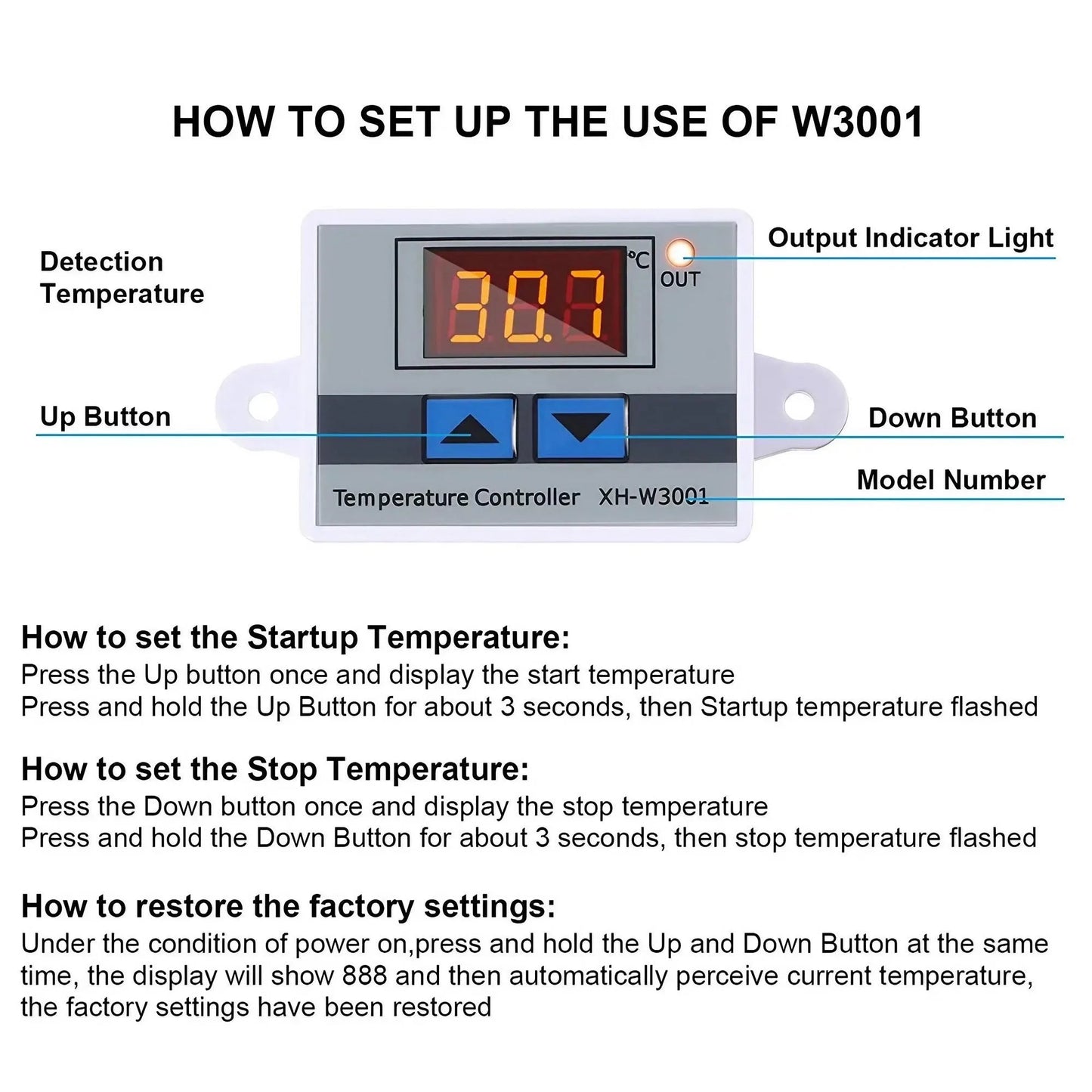 Digital Temperature Controller Thermostat Switch