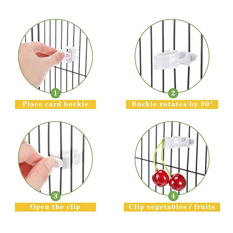 Bird Food & Cuttlebone Holder Clip