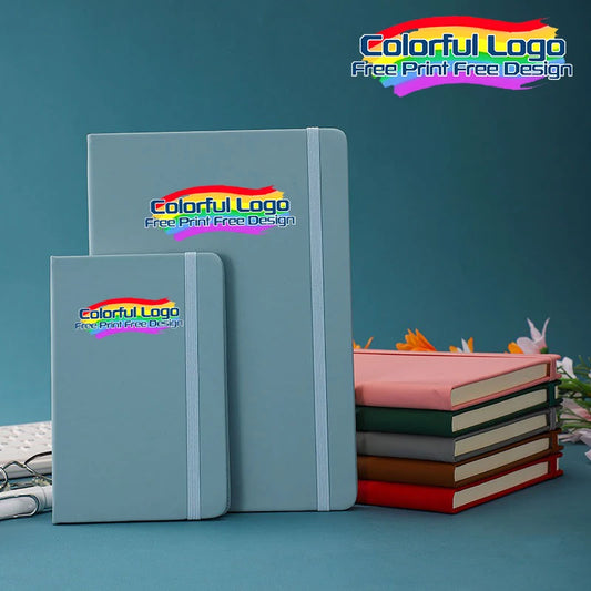 Custom A5/A6 PU Leather Notebook with Logo Printing