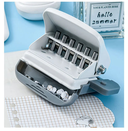 6-Hole Adjustable Manual Paper Punch