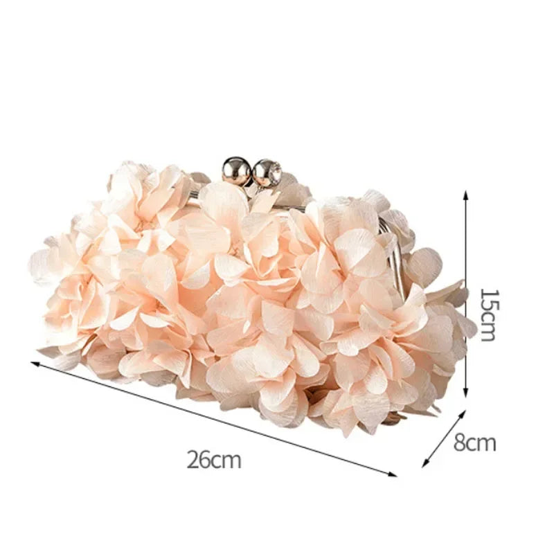 Wedding Dress Floral Clutch Bag