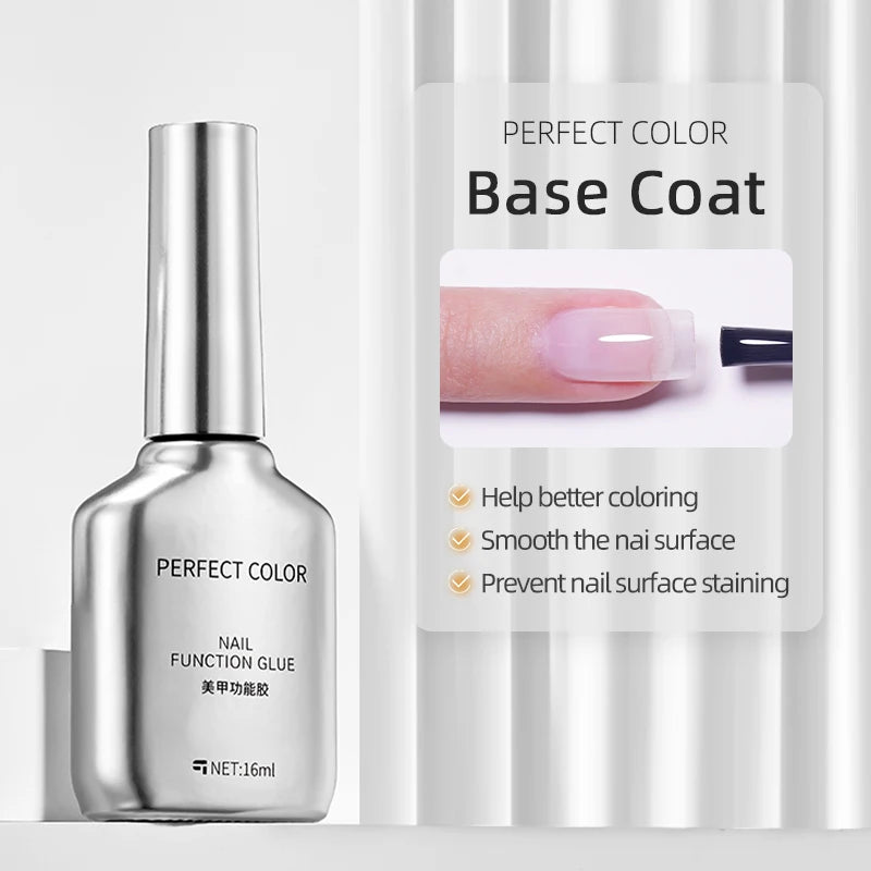 PERFECT COLOR No Wipe Gel Base & Top Coat Set