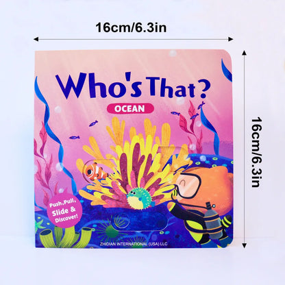 Who’s That? Push-Pull-Slide Animal Board Books – 4 Book Set