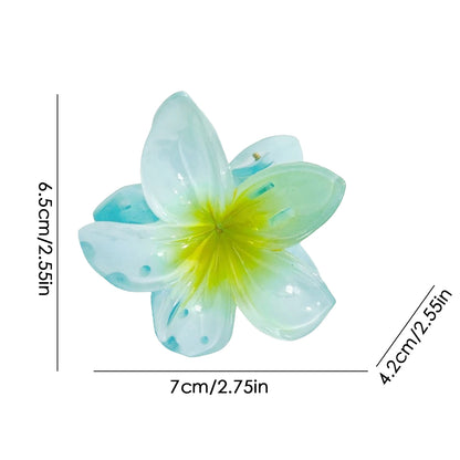 Hawaiian Gradient Flower Hair Claw Clip