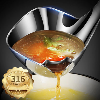 Stainless Steel Oil Separator Ladle with Pour Spout
