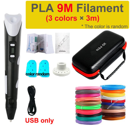 JuniorCare 3D Printing Pen with PLA Filament & Travel Case