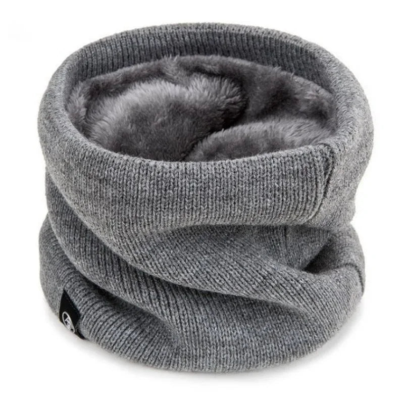 Fleece-Lined Knitted Neck Warmer