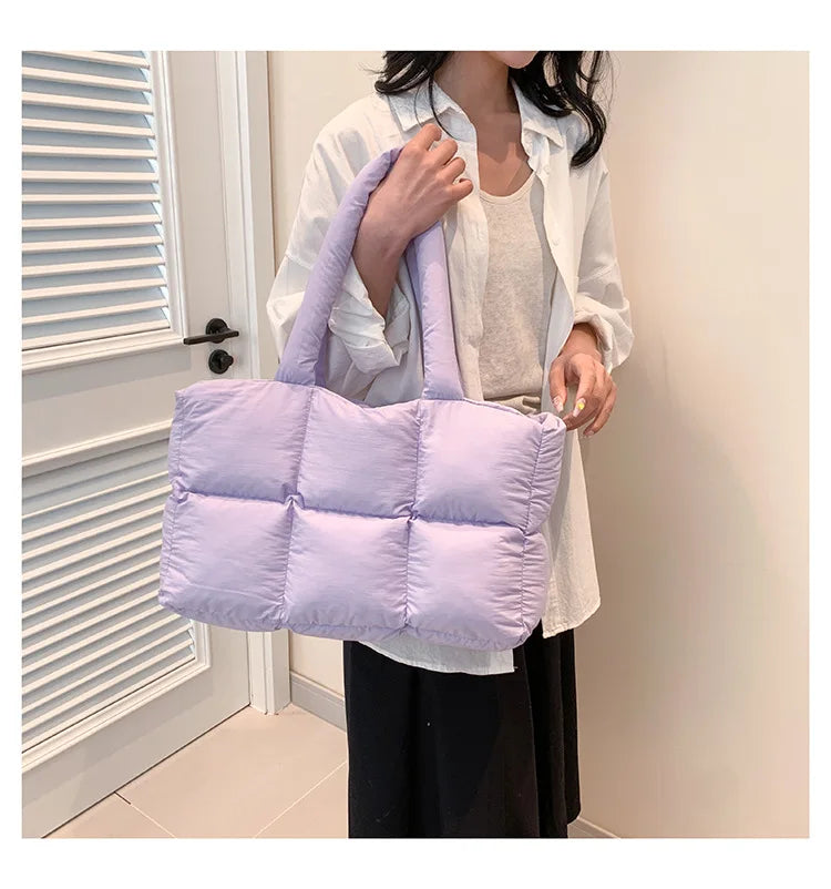 Quilted Large Capacity Tote Shoulder Bag