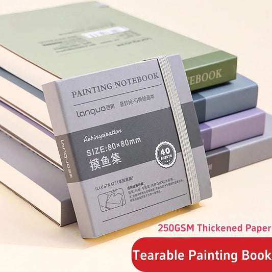 Portable 40-Sheet Mini Sketchbook – 250GSM Thick Paper