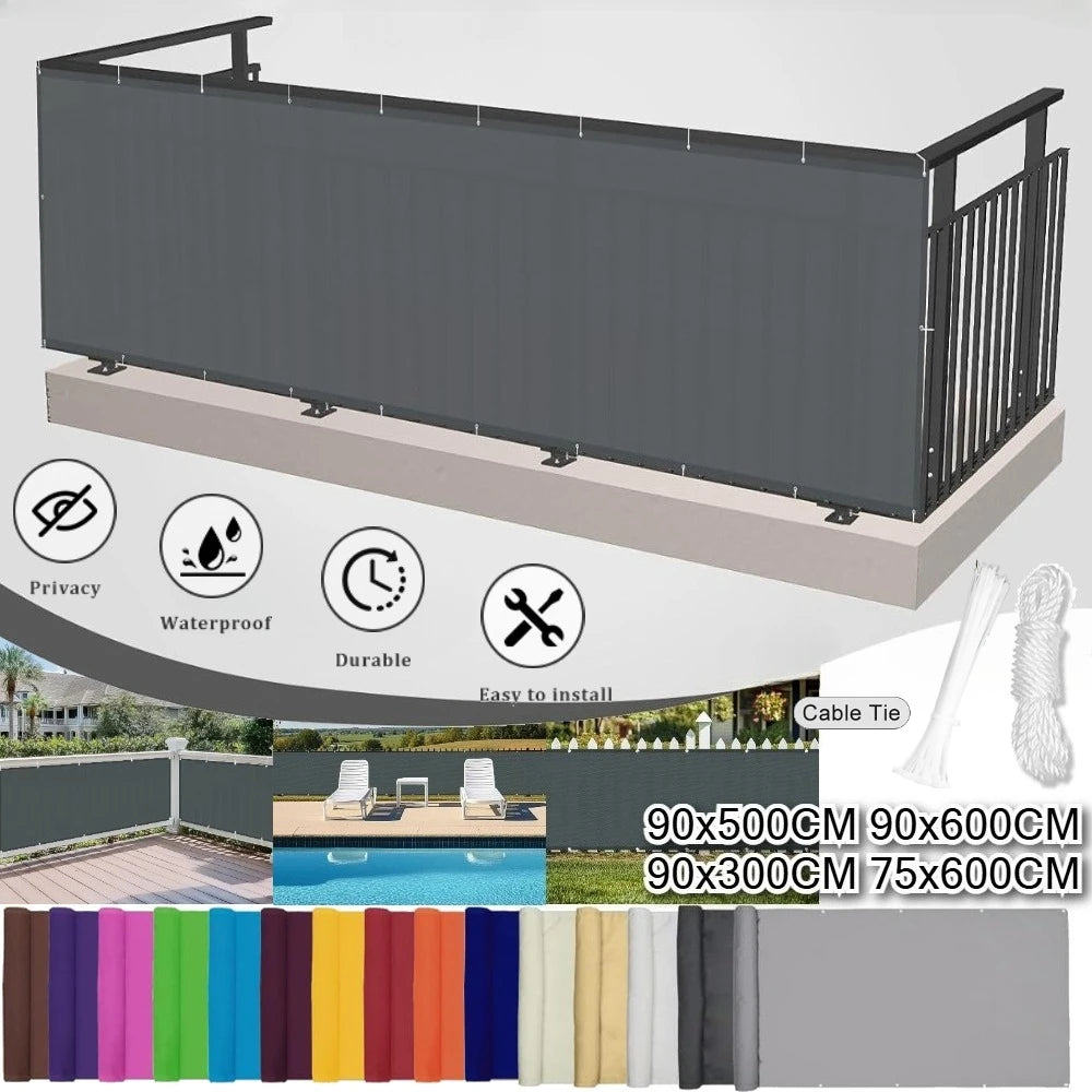 Waterproof Balcony Privacy Screen Cover
