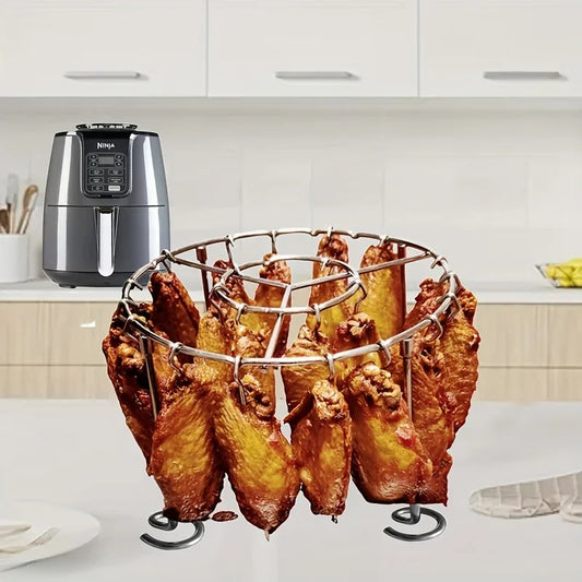 Stainless Steel Vertical Grill Rack with 23 Skewers