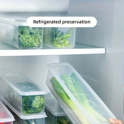 4 Pcs Long Rectangular Food Storage Containers