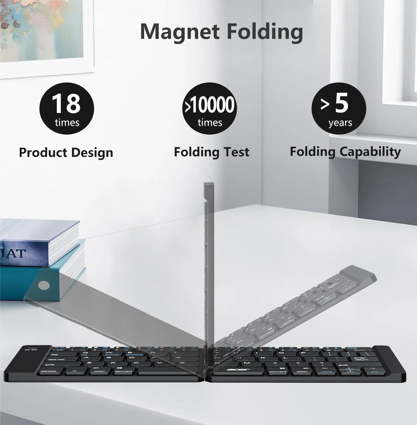 Mini Foldable Bluetooth Keyboard