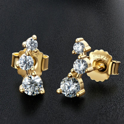 925 Sterling Silver Moissanite Big Dipper Earrings
