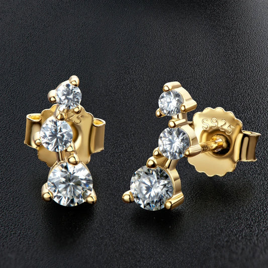 925 Sterling Silver Moissanite Big Dipper Earrings