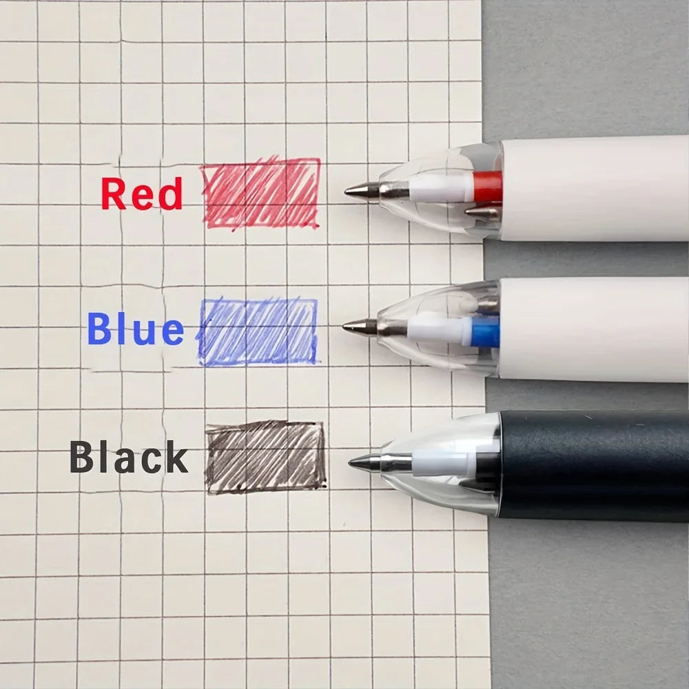 3 in 1 Multicolor Pen Set 0.5mm Black/Blue/Red Magic Ink Refill