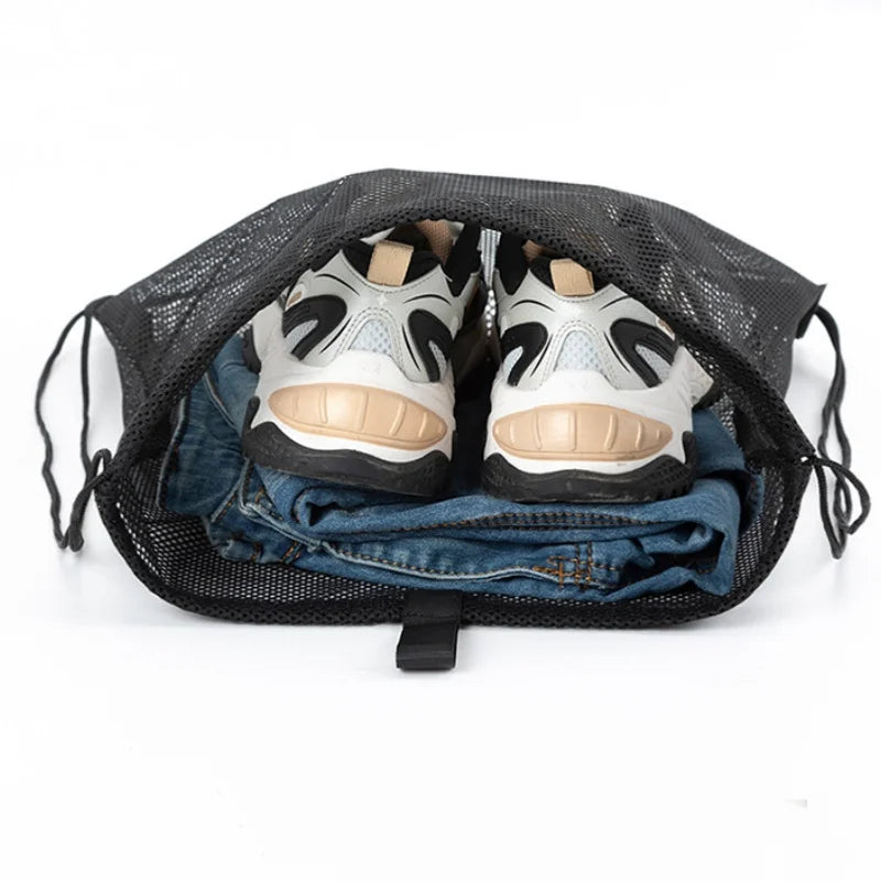 Heavy Duty Mesh Drawstring Sports Backpack