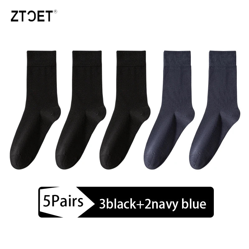 Men’s Cotton Business Casual Socks 5 Pairs