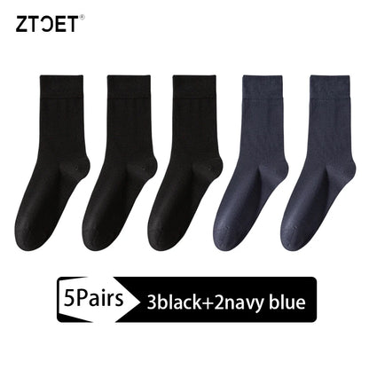 Men’s Cotton Business Casual Socks 5 Pairs