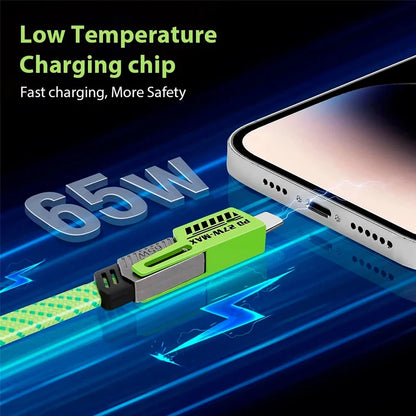 4-in-1 65W Fast Charging Multi-Port USB-C Cable