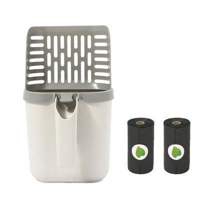 Self-Cleaning Cat Litter Scoop with Waste Bin & Refill Bags