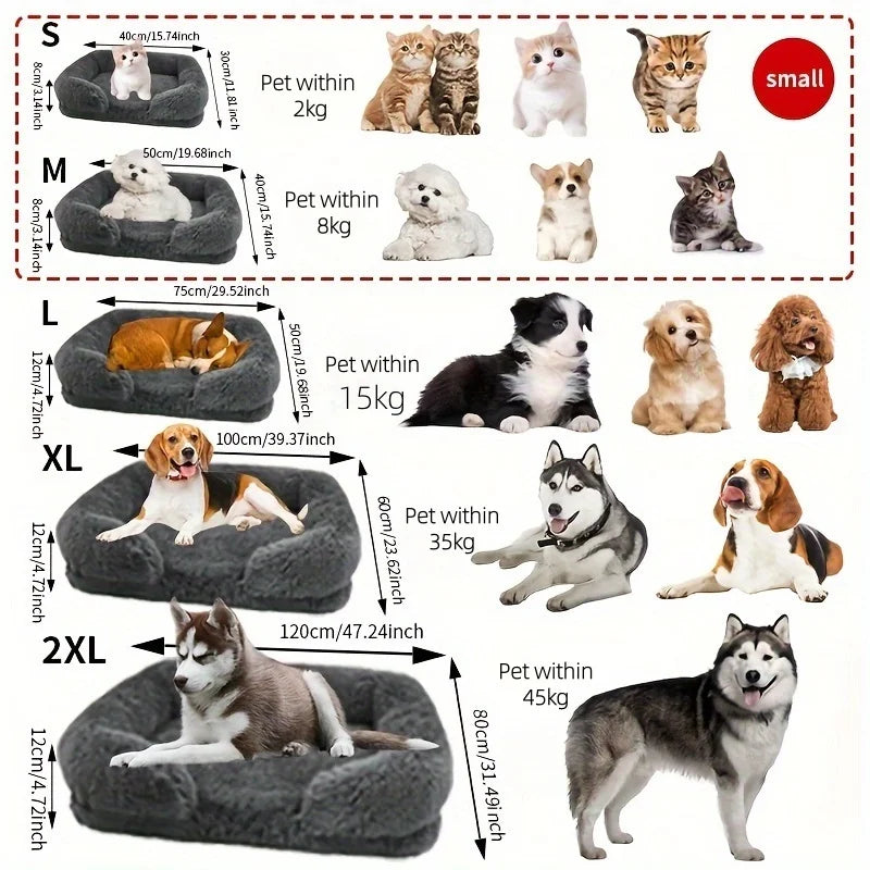 Warm Washable Pet Sofa Bed for Dogs & Cats