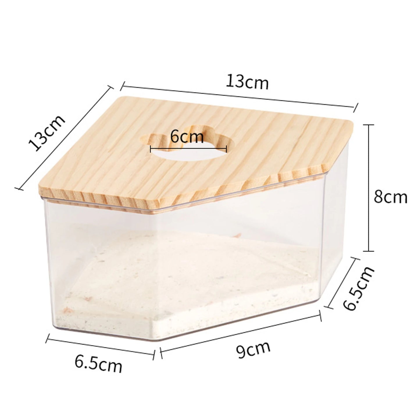 Acrylic Hamster Sand Bath House