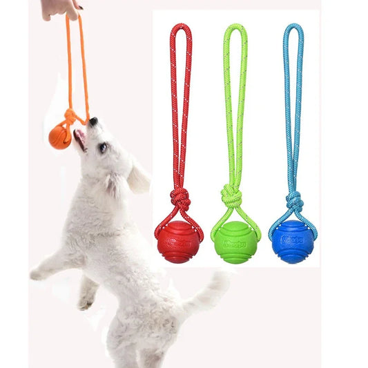Interactive Cotton Rope Ball Toy for Fetch & Tug Play