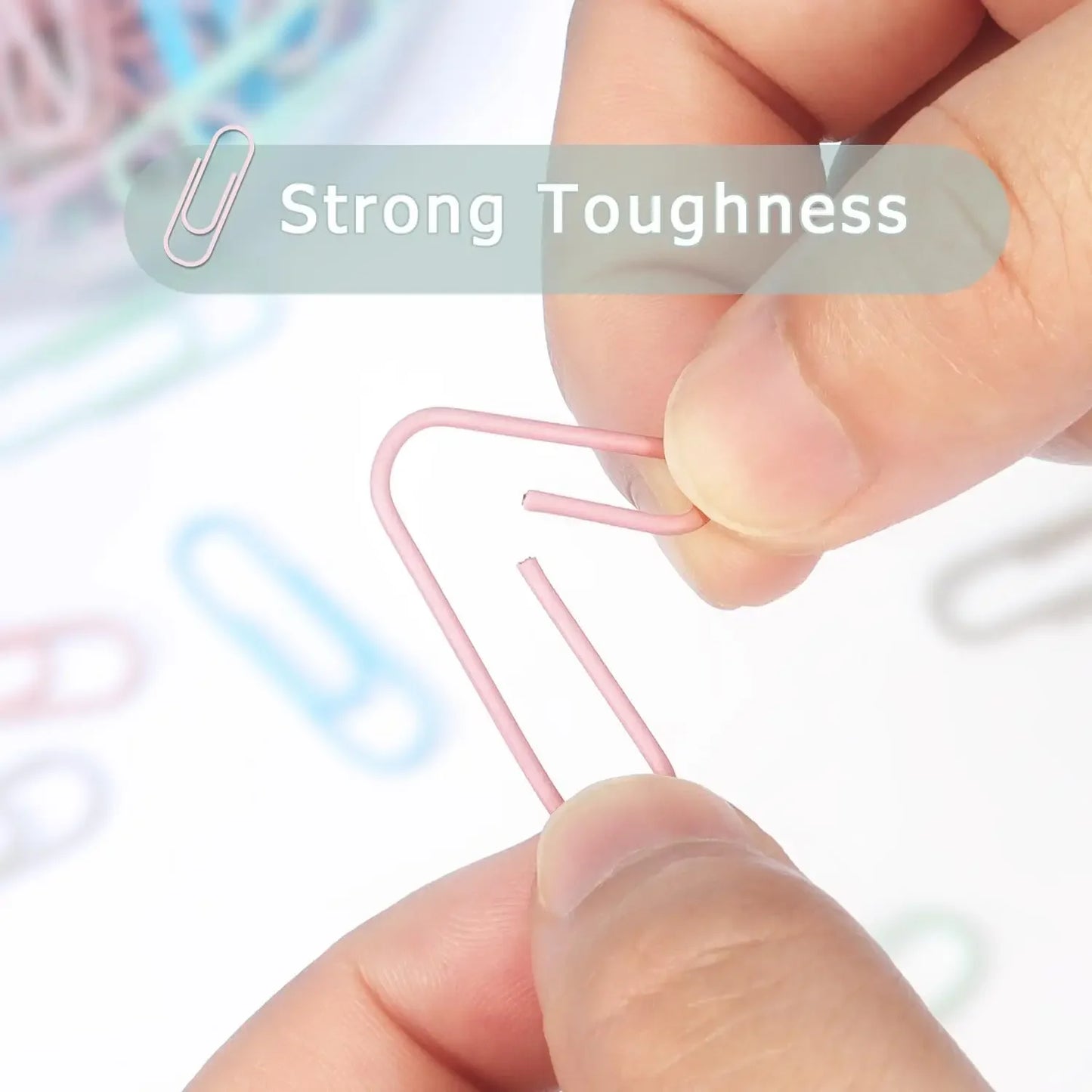 Pastel Metal Paper Clips Set