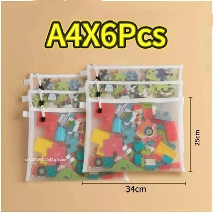 Transparent Mesh Document & Puzzle Storage Bags