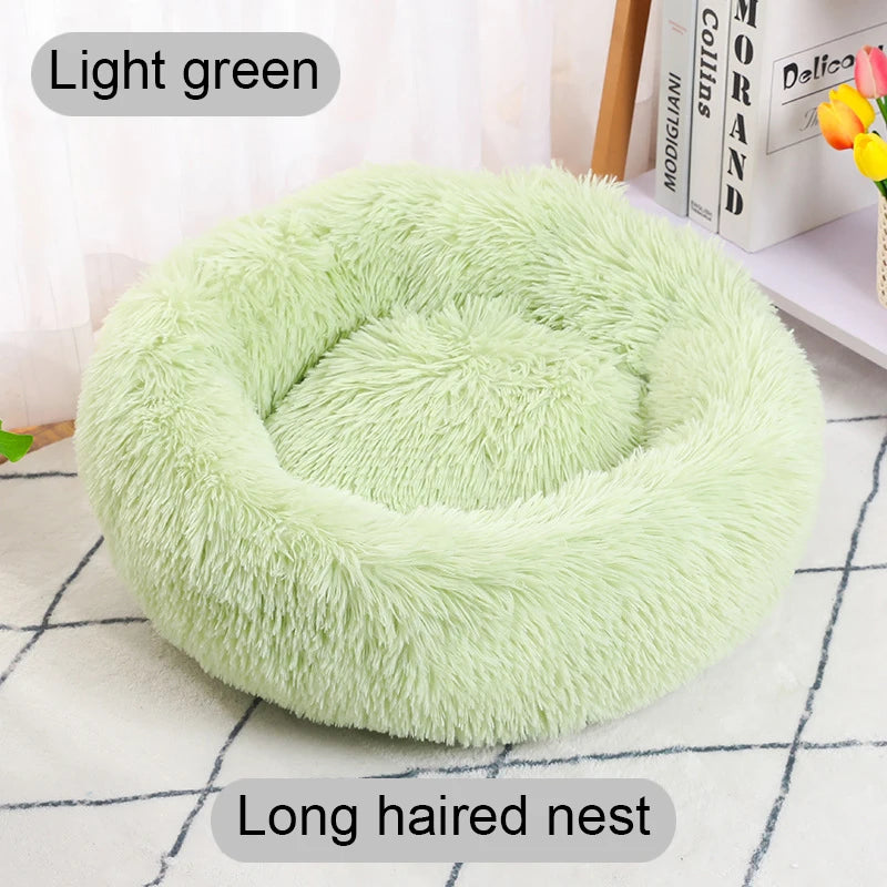 Calming Plush Donut Pet Bed