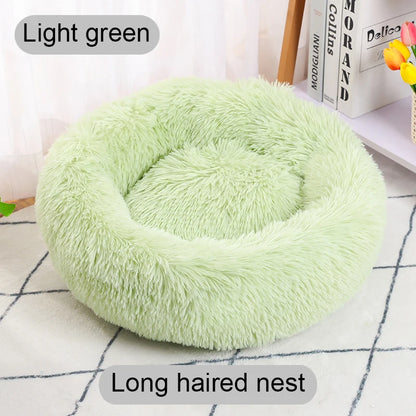 Calming Plush Donut Pet Bed