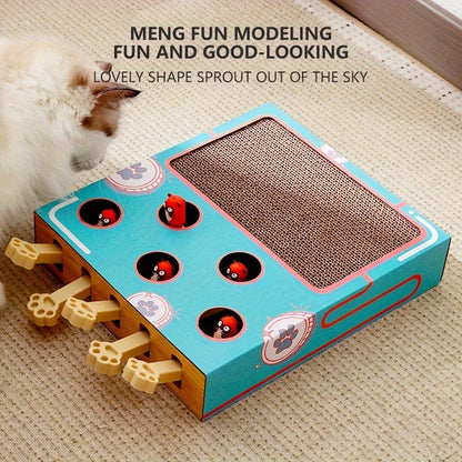 Interactive Pop-Up Cat Scratcher & Puzzle Toy