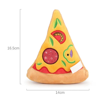 Food Shape Squeaky Plush Dog Toy