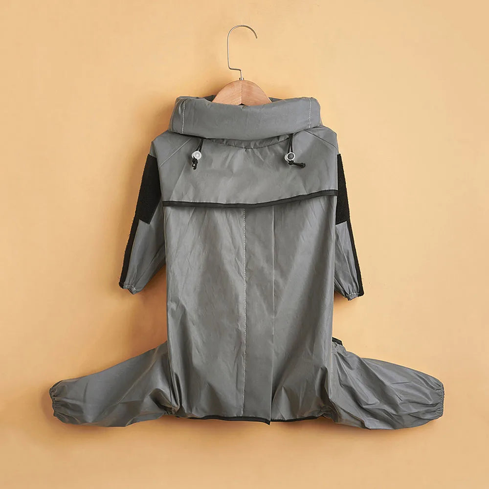 Reflective Waterproof Dog Raincoat Jumpsuit