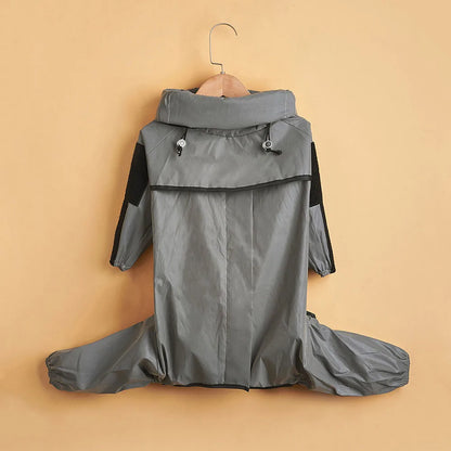 Reflective Waterproof Dog Raincoat Jumpsuit