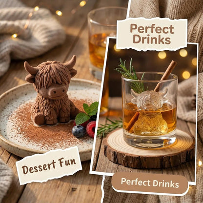 Highland Cow Silicone Ice Cube Mold