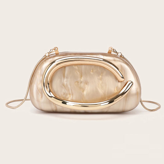 Luxury Metallic Evening Clutch Bag