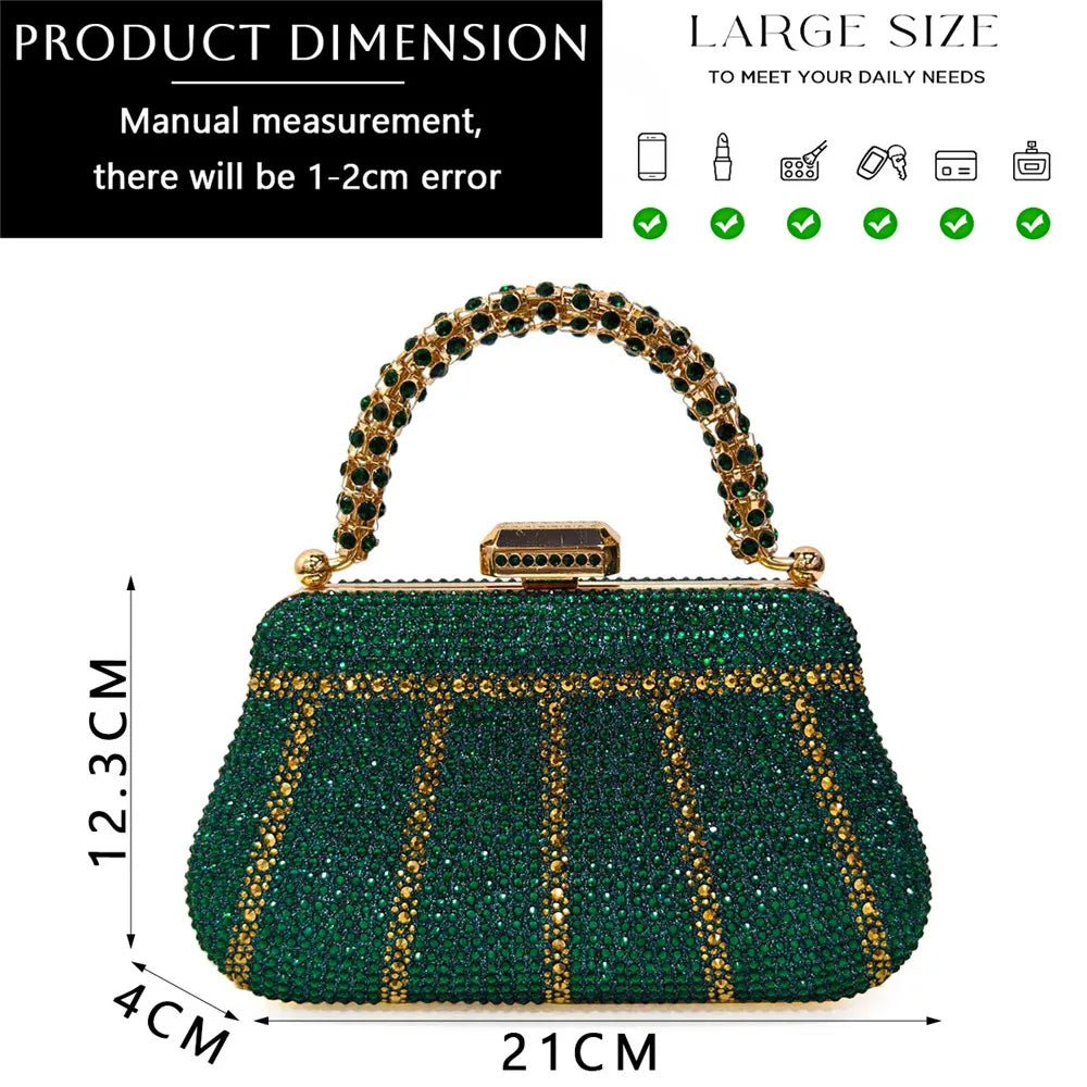 Luxury Rhinestone Evening Clutch Bag