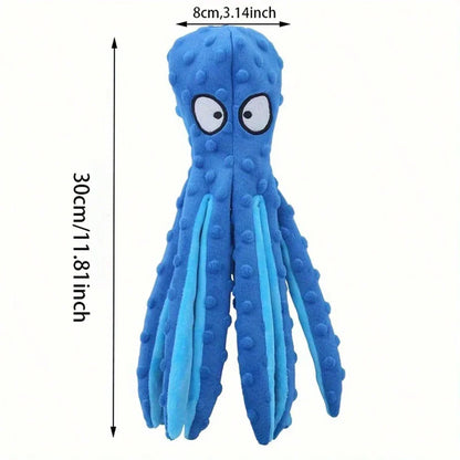 Stuffing-Free Octopus Squeaky Dog Toy