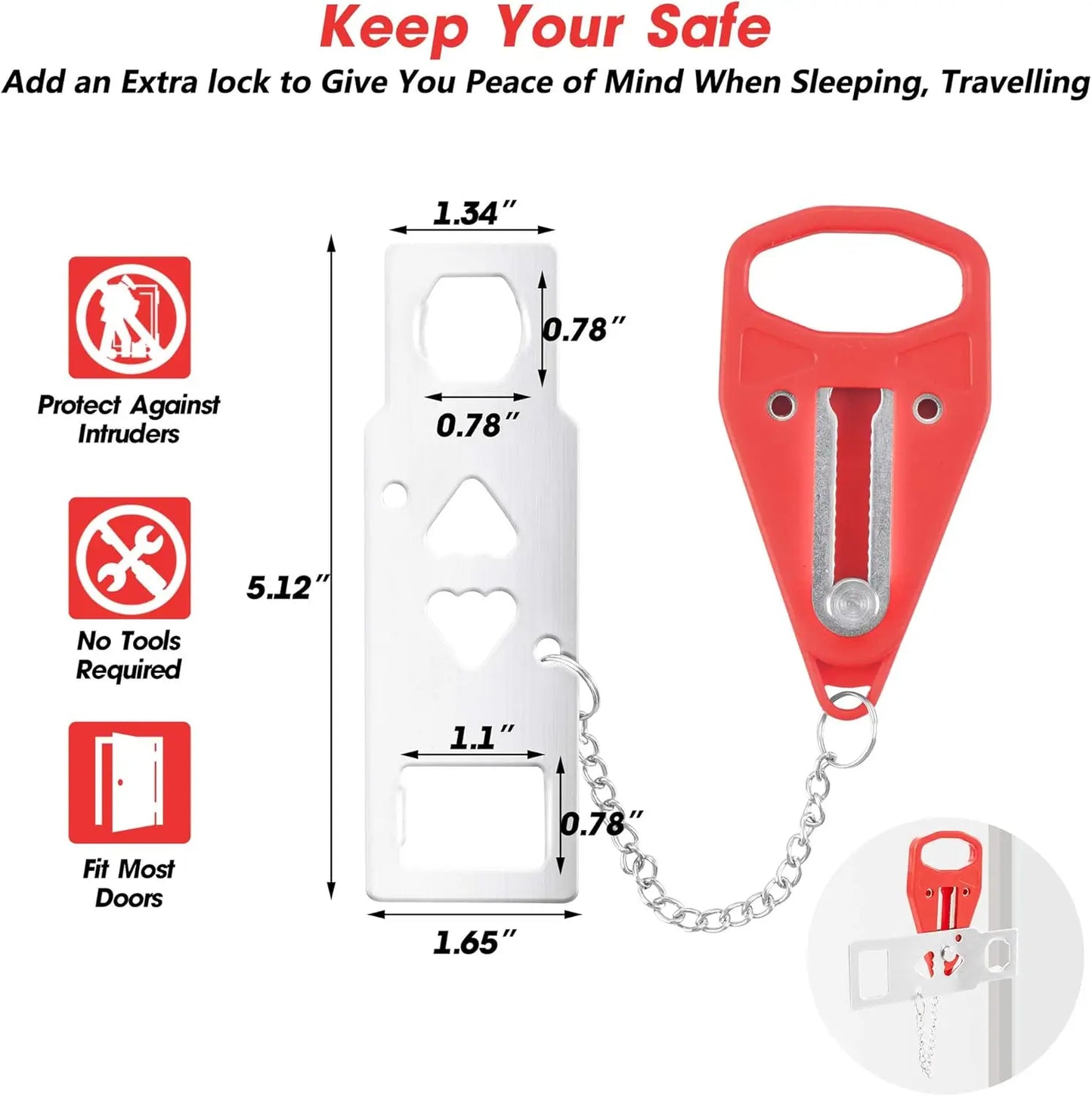 Portable Travel Door Security Lock