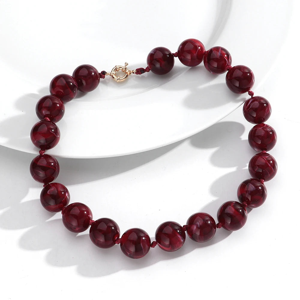 Fishsheep Multicolor Beaded Choker Necklace