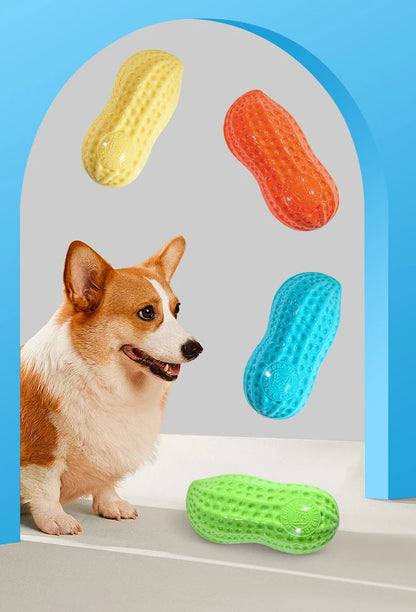 Peanut Squeaky Dog Chew Toy