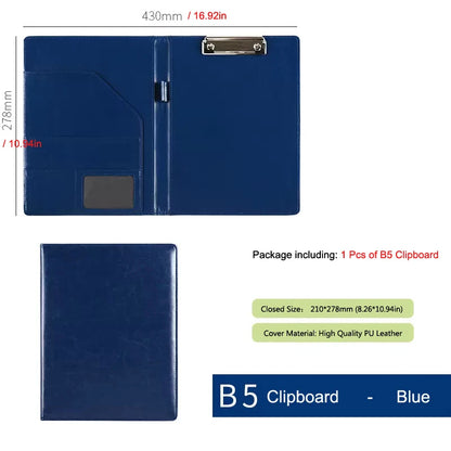 A5/B5 Executive Leather Padfolio Clipboard